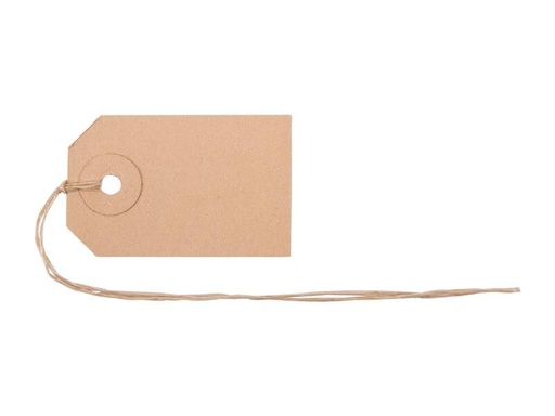 [90257095 1399136] Biella Preisanhänger 3.5 x 5.5 cm, Braun, 50 Stück
