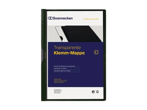 [90257104 1398784] Soennecken Klemmhefter A4, Grün