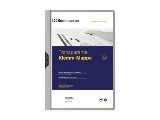 [90257111 1398754] Soennecken Klemmhefter A4, Grau