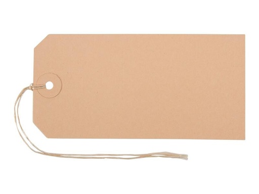 [90257181 1399137] Biella Preisanhänger 6.5 x 13 cm, Braun, 50 Stück