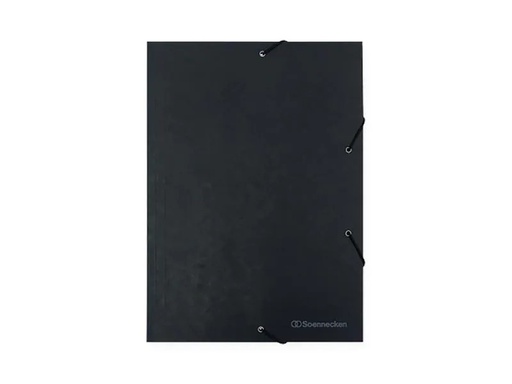 [90257229 1398697] Soennecken Gummibandmappe A4, Schwarz, 3 Klappen