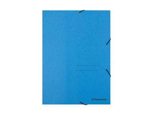 [90257233 1398690] Soennecken Gummibandmappe A4, Blau, 3 Klappen