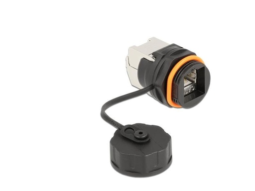 [90257281 1450517] Delock Kabelverbinder RJ45 Buchse zu Cat.6A LSA 1 Stück, Rot