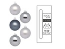INGES CHRISTMAS DECOR Weihnachtskugel Hazy Grey Ø 6 cm 20 Stück