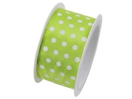 [90044830 1143510] Braun + Company Geschenkband Hot Spots 40 mm x 2 m, Hellgrün