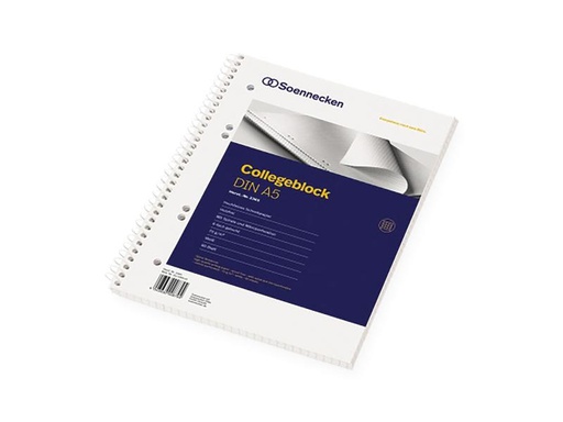 [90257480 1398671] Soennecken Notizheft Collegeblock A5, kariert, 80 Blätter