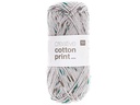Rico Design Wolle Creative Cotton Print Aran 50 g Grau/Grün