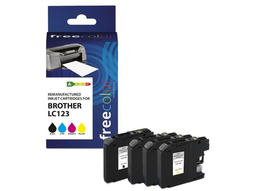 [90257647 1440064] Freecolor Tinte Brother LC-123 Multipack Color
