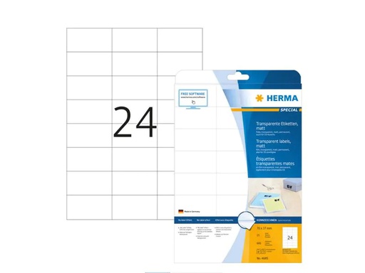 [90257751 1441590] HERMA Vielzweck-Etiketten aus Folie 70 x 37 mm, 25 Blatt