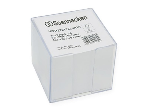 [90257866 1398748] Soennecken Zubehör Zettelbox 9.5 x 9.5 cm, 720 Blätter