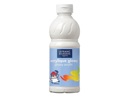 [90257919 1407803] LEFRANC Acrylfarbe Glossy 500 ml, Weiss, Glitter Finish