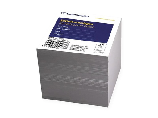[90257939 1398749] Soennecken Zubehör Ersatzzettel 9 x 9 cm, 800 Blätter