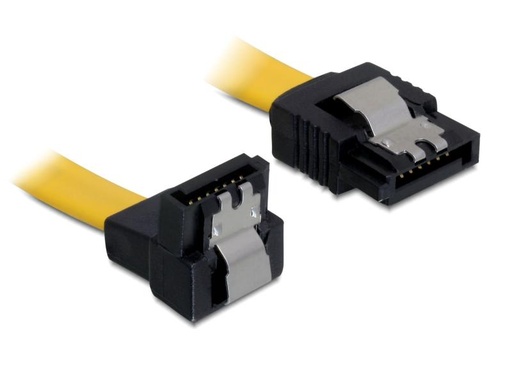 [90044952 610319] Delock SATA3-Kabel gelb, unten gewinkelt, 10 cm