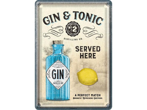 [90258473 1448617] Nostalgic Art Postkarte Gin &amp; Tonic 14 x 10 cm
