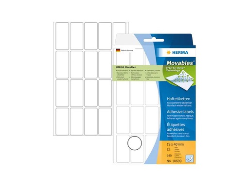 [90258544 1397030] HERMA Vielzweck-Etiketten 1.9 x 4 cm, Etiketten