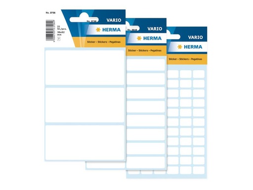 [90258567 1397014] Herma Stickers Vielzweck-Etiketten 3.6 x 8.2 cm, 21 Etiketten