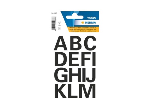 [90258583 1397019] Herma Stickers Namensetiketten A – Z, 2.5 cm, Schwarz
