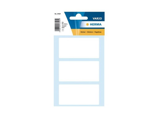 [90258613 1397015] Herma Stickers Vielzweck-Etiketten 3.4 x 6.7 cm, 21 Etiketten