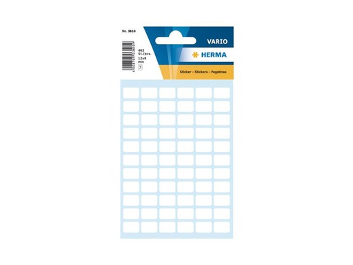 [90258615 1397004] Herma Stickers Vielzweck-Etiketten 0.8 x 1.2 cm, 462 Etiketten