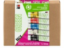 Marabu Bastelfarbe Alkydfarbe Green Set Basic, 5 x 100 ml
