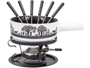 Kadastar Käsefondue-Set Bergchilbi E22 9 Teile, Schwarz/Weiss