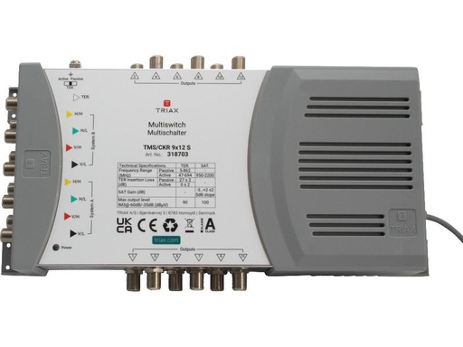 [90259096 1443907] Triax DiSEqC-Multischalter TMS/CKR 9 x 12 S
