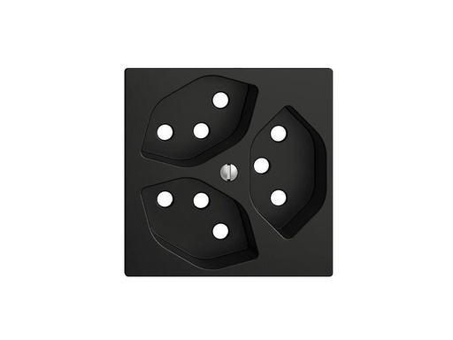 [90259273 1414596] Feller EDIZIOdue Abdeckset 3x T13, Schwarz