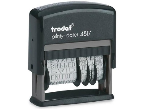 [90259314 1408309] Trodat Wort- und Datumsstempel Printy 4817 Italienisch