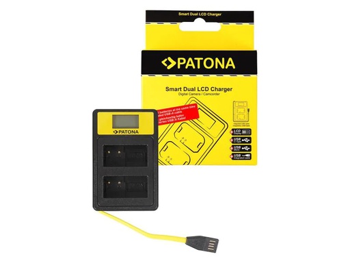 [90045064 1021666] Patona Ladegerät Smart Dual LCD USB Panasonic DMW-BLC12PP