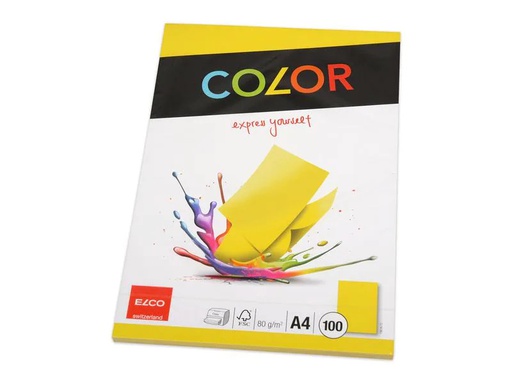 [90259358 1408062] ELCO Kopierpapier Color A4, Gelb, 80 g/m², 100 Blatt