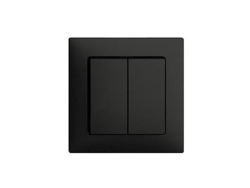 [90259394 1414600] Feller EDIZIOdue Abdeckset Schalter/Taster mit 2 Druckknöpfe, Schwarz
