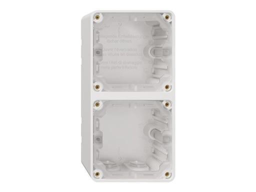 [90259494 1414586] Feller EDIZIOdue Aufputzgehäuse NEVO AP für 2 Apparate, Weiss