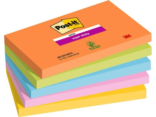 [90259560 1420609] Post-it Notizzettel Super Sticky Boost Collection 7.6 x 12.7 cm