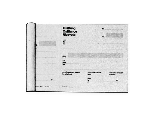 [90259784 1399550] Simplex Durchschreibeblock 50 Blatt, Quittungen ohne Durchschrift