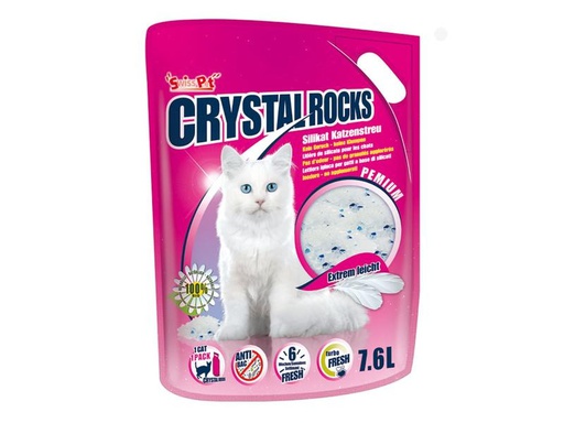 [90259836 1442993] Crystal Rocks Katzenstreu Silikat, 7.6 l, nicht klumpend