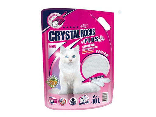[90259863 1442994] Crystal Rocks Katzenstreu Silikat Plus, 10 l, klumpend