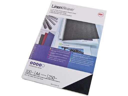 [90259988 1396818] GBC Einbanddeckel Linen Weave 100 Stück, Weiss
