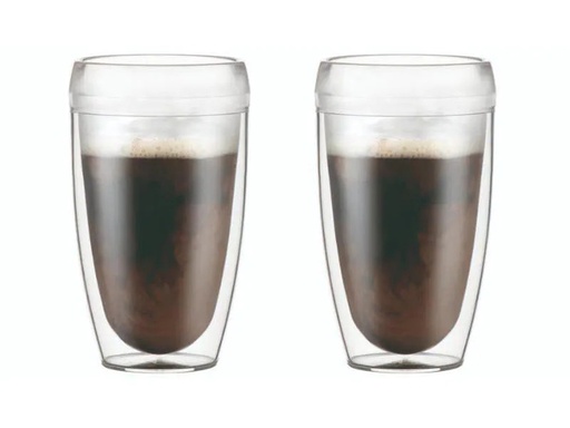 [90045142 1014205] Bodum Thermobecher Pavina Outdoor 450 ml, 2 Stück, Transparent
