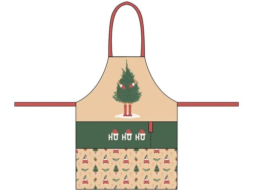 [90260024 1448717] Chic Mic Kochschürze ho ho ho Beige/Grün/Rot