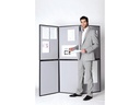 Bi-Office Moderationswand 90 cm x 60 cm, Grau