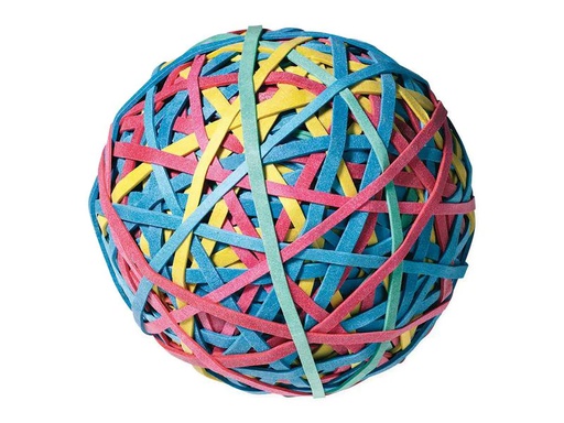 [90260074 1401194] Alco Gummiband Gummiring Ball, ca. 320 Stück, Kautschuk