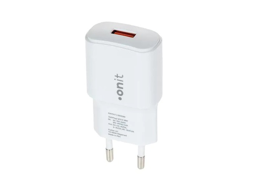 [90260127 1359289] onit USB-A-Wandladegerät QC3.0 18 W Weiss