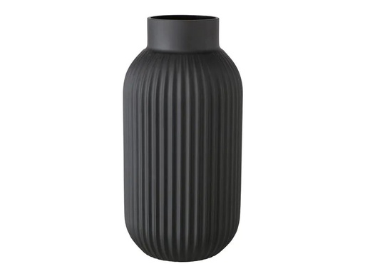 [90261189 1344870] Boltze Vase Nordika 22 cm, Schwarz matt
