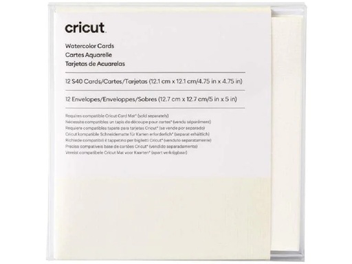 [90261283 1453740] Cricut Blankokarte für Wasserfarben S40 12 Stück