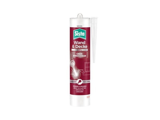 [90261341 1447890] Sista Dichtmasse Wand &amp; Decke Acryl Weiss, 280 ml