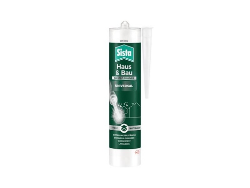 [90261463 1447888] Sista Dichtmasse Haus &amp; Bau Universal Weiss, 280 ml
