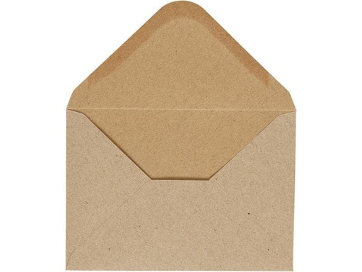 [90045400 890129] Creativ Company Couvert 11.5 x 16 cm Natur, 10 Stück