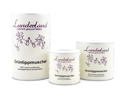 [90262148 1451702] Lunderland Hunde-Nahrungsergänzung Grünlippmuschel, 250 g