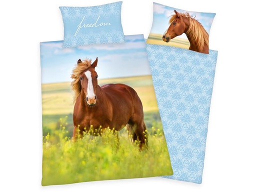 [90262204 1446584] Herding Kinder Bettwäschegarnitur Pferd 160 x 210 cm