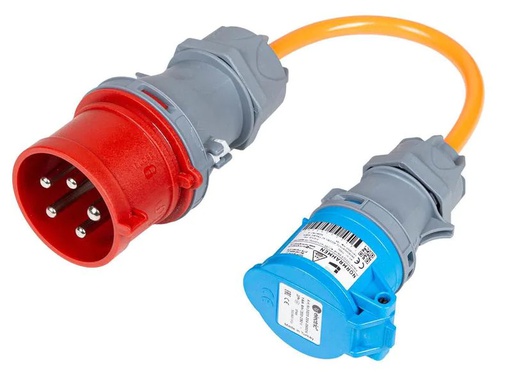 [90262279 1453021] Normrahmen Adapterkabel CEE16/3 - CEE32/5
